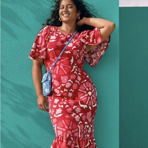 Rhode X Target Red Floral Zinnia Maxi Dress - Picture 1 of 5